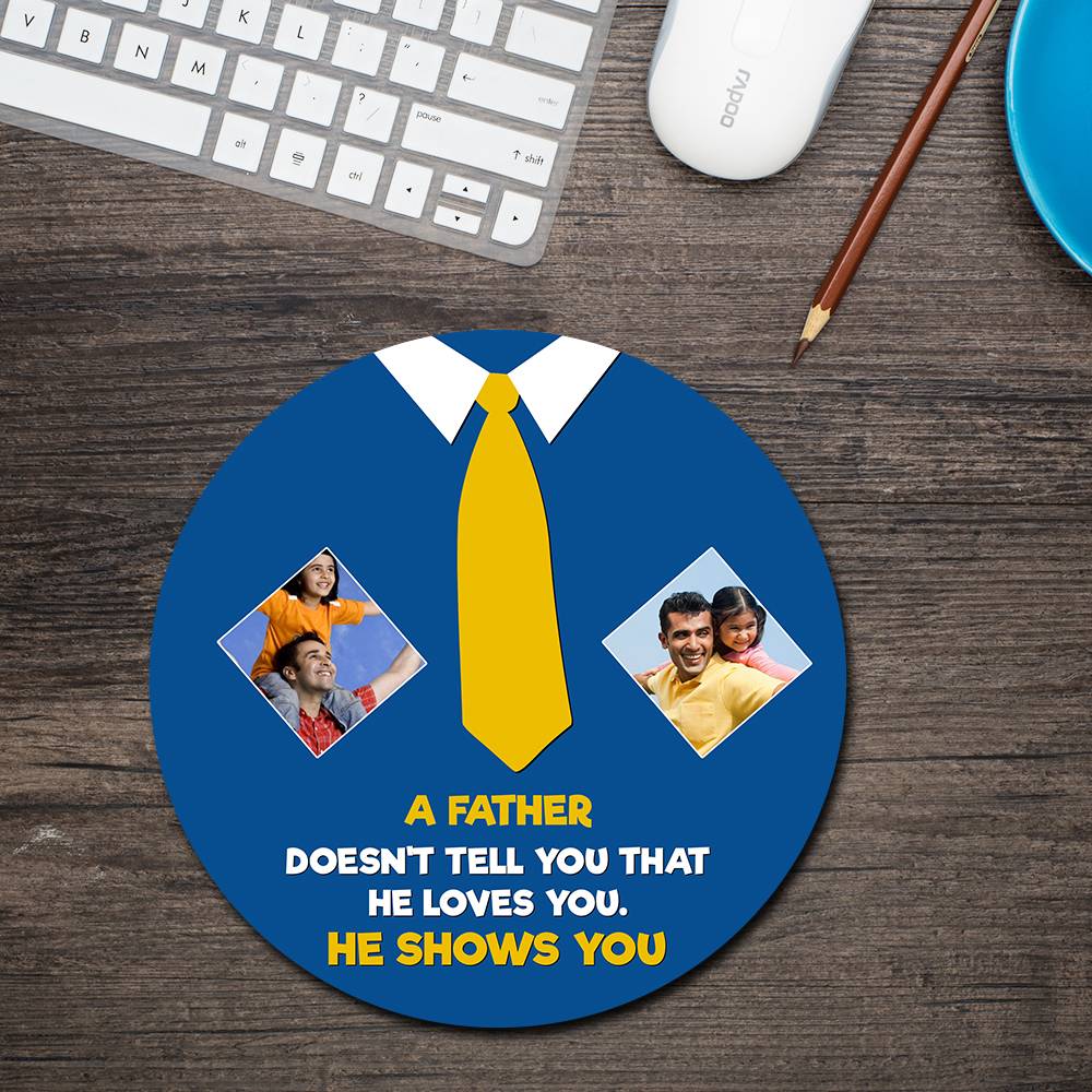 Father Loves You Personalized Round Mouse Pad Huppme Com